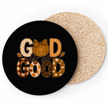 Discover God is so Good Autumn Fall Coasters