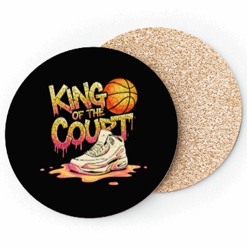Discover King of the Court Basketball Street Art Design Coasters