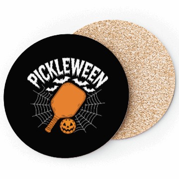 Discover Pickleween Pickleball Funny Halloween Coasters
