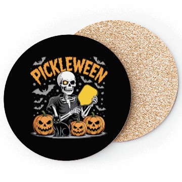Discover Pickleween Pickleball Player Funny Halloween Coasters