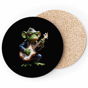 Discover Musical Monkey with Guitar Coasters