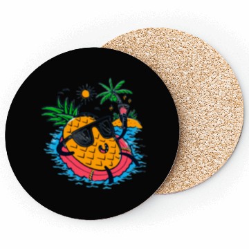 Discover Tropical Pineapple Relaxing on Float Coasters