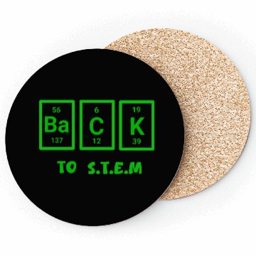 Discover Back to STEM science word art Coasters