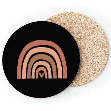 Discover Earth Tones Abstract Rainbow Design Coasters