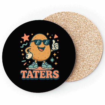 Discover Taters – Cool Potato Retro Style Coasters