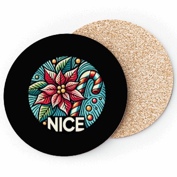 Discover Festive Poinsettia Holiday Patch Coasters