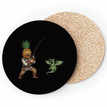 Discover Tropical Fishing Adventure Illustration Coasters