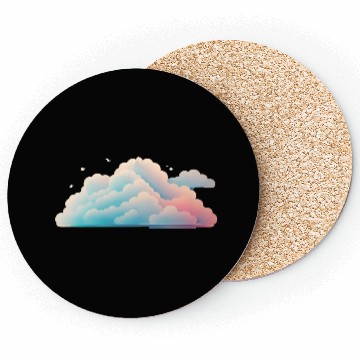 Discover Pastel Cloudscape Abstract Design Coasters