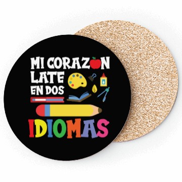 Discover Mi Corazon Idiomas Spanish English Teacher Coasters