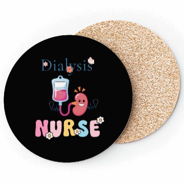 Discover Dialysis Nurse Illustration Coasters