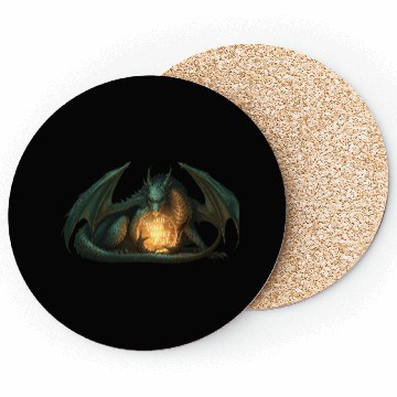 Discover Mystic Dragon with Inner Fire Message Coasters