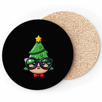 Discover Festive Geek Christmas Tree Design Coasters