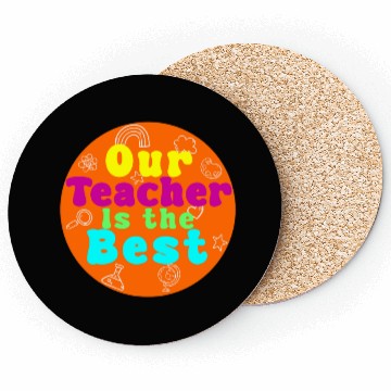 Discover Colorful Teacher Appreciation Circular Coasters