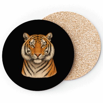 Discover Realistic Tiger Head Coasters Design