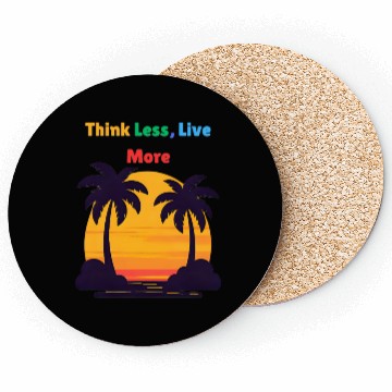 Discover Sunset Palm Tree Motivation Design Coasters