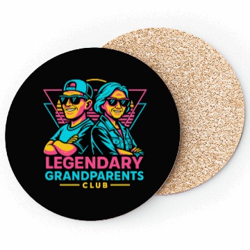Discover Legendary Grandparents Retro Neon Coasters