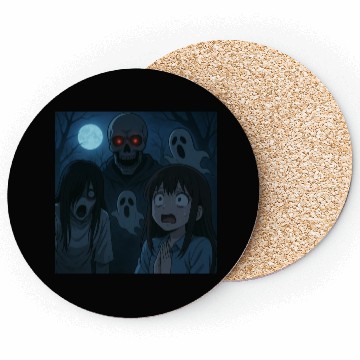 Discover Haunted Nightmare Anime Horror Design Coasters