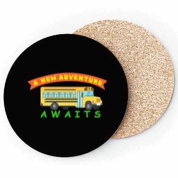 Discover School Bus Awaits New Adventure Design Coasters