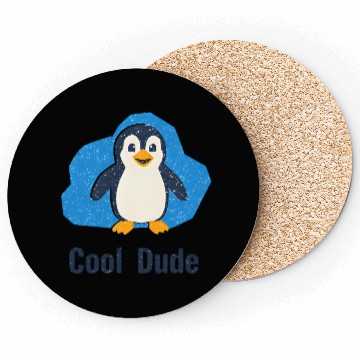Discover Arctic Penguin with Snow Effect Coasters