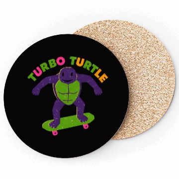Discover Galactic Turtle Skateboard Design Coasters