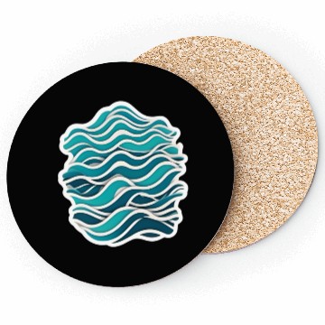 Discover Abstract Ocean Wave Pattern Coasters