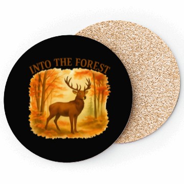 Discover Into the Forest – Autumn Deer Coasters