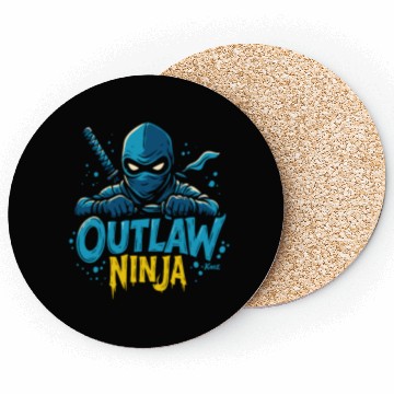 Discover Outlaw Ninja Cartoon Design Coasters