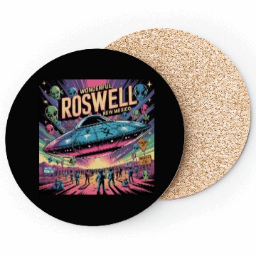 Discover Roswell Alien Invasion Ufo Design Coasters