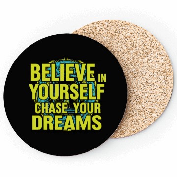 Discover Inspirational Dream  Typography Design Coasters