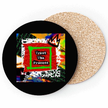 Discover Trust The Process Graffiti Style | Green Version Coasters