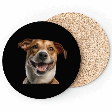 Discover Joyful Jack Russell Dog Illustration Coasters