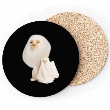 Discover ghost cat meme funny halloween Coasters