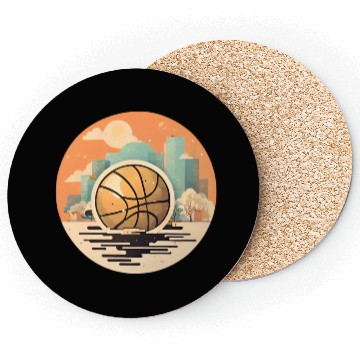 Discover Urban Basketball Sunset Scene Coasters