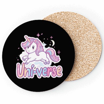 Discover Magical Unicorn in Pastel Universe Coasters