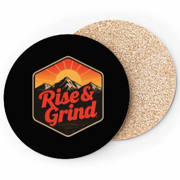 Discover Rise & Grind – Motivational Design Coasters