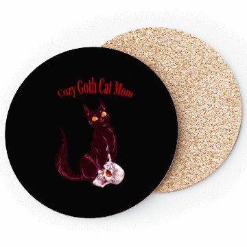 Discover Cozy Gothic Cat Mom Coasters