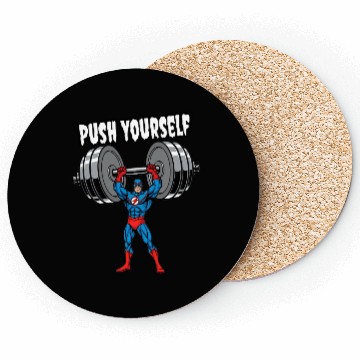 Discover Superhero Push Yourself Gym Coasters Coasters
