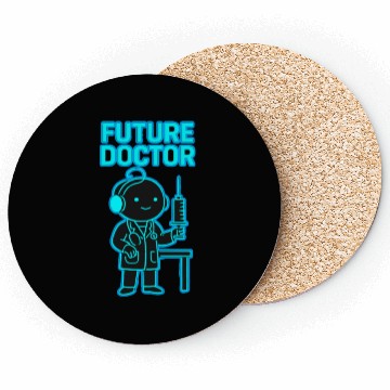 Discover Futuristic Pediatric Medical Illustration Coasters