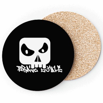 Discover Minimalist Skull Graffiti Design Coasters