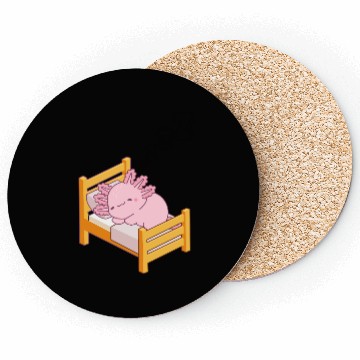 Discover Cute Sleepy Dream axolotl Design Coasters