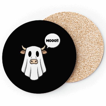 Discover Funny Ghost Cow Coasters