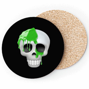 Discover skull toxic emoticon Coasters