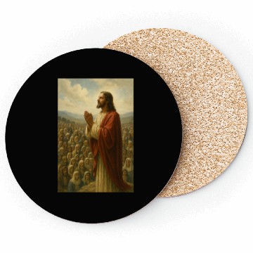 Discover Praying Jesus Amidst Followers Coasters