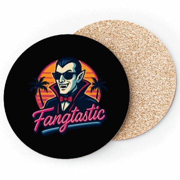 Discover Fangtastic – Retro Vampire Neon Style Coasters