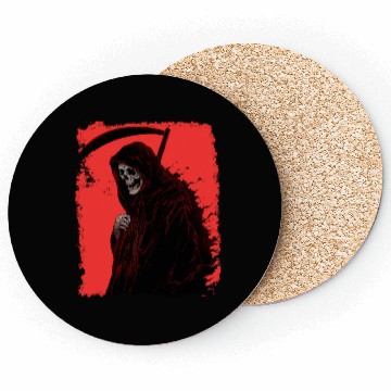 Discover Skeleton Reaper Red Coasters