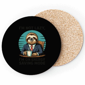 Discover Energy Saving Mode Sloth Coasters