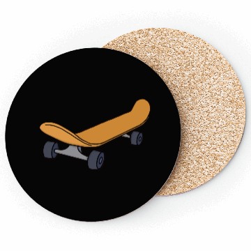 Discover Vintage Skateboard Retro Illustration Coasters