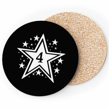 Discover Birthday Stars and Number 4 Coasters