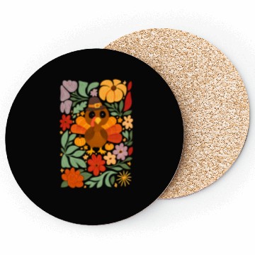 Discover Festive Harvest Thanksgiving Turkey Coasters