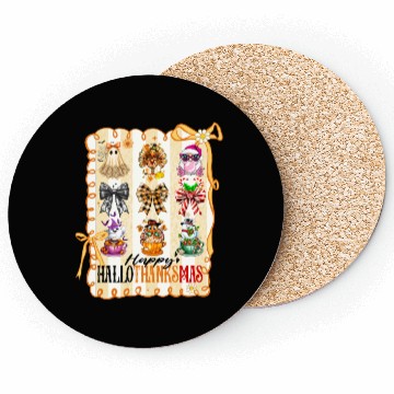 Discover Thanksgiving Christmas Happy Hallothanksmas Coasters